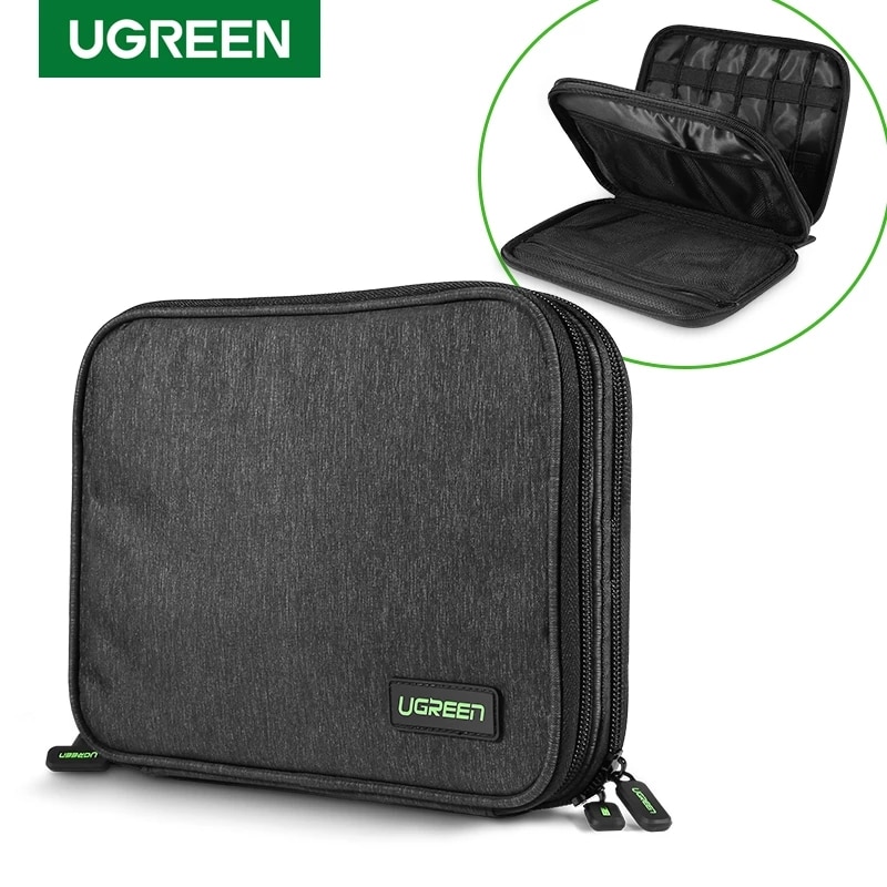 Ugreen Hard Drive Case Zak Power Bank Case Opslag Carrying Box Voor Ipad Mini Iphone Ssd Externe Harde Schijf Schijf usb Kabel Tas