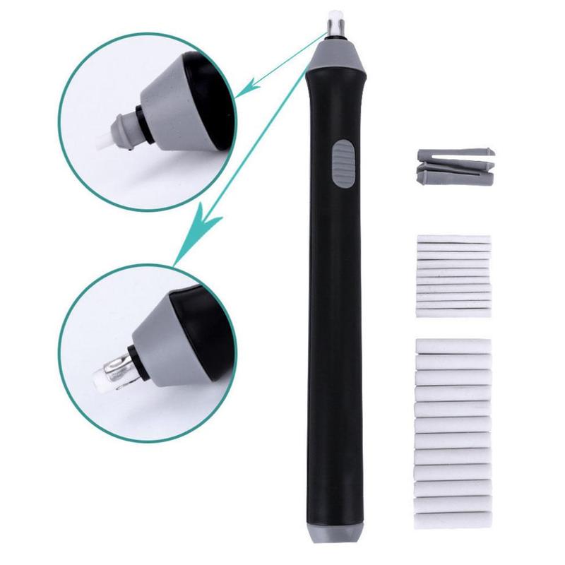 Handy Electric Battery Operated Pencil Eraser Rubber Kids 3 Electric School Colors Drawing Out Eraser Stationery Pen Rubber J4N3