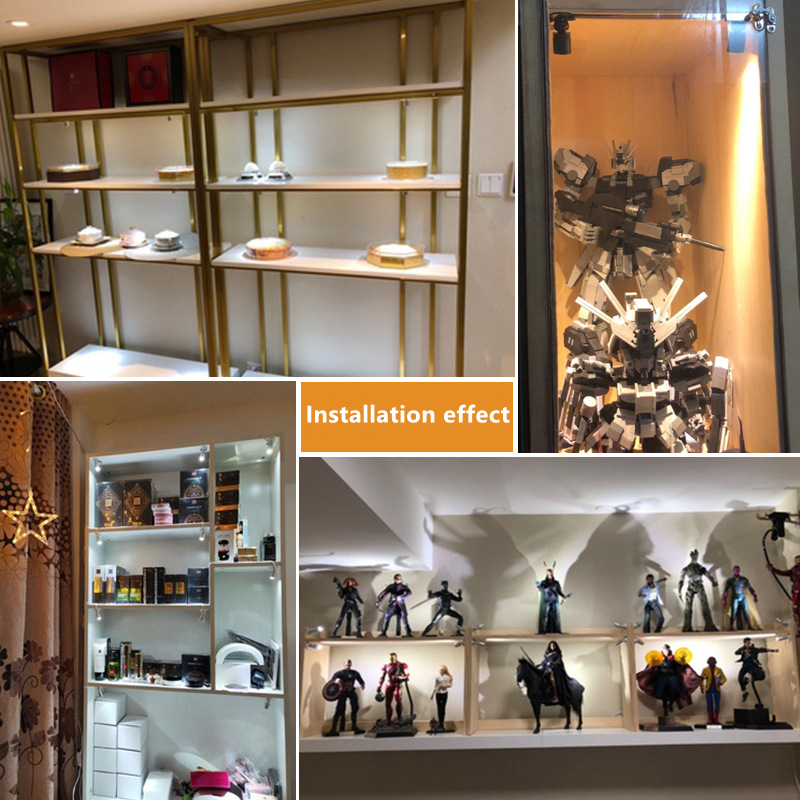 DC5V Mini LED Strahler Schmuck Vitrine Schrank Lampe 1W Dimmen Beleuchtung Bausatz Einstellbare Winkel Aluminium Stelle Licht USB Stecker