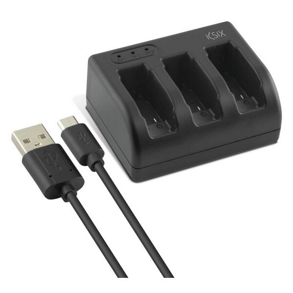 Gopro Batterij Oplader Ksix Hero 5 USB-C Zwart