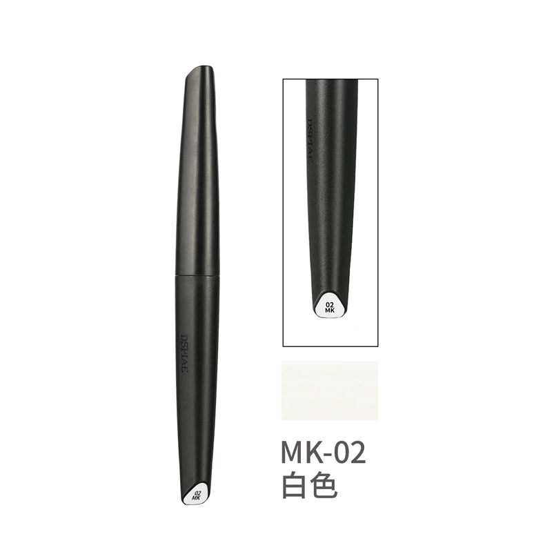 DSPIAE Marker mit weichem Kopf auf Wasserbasis, MK/MKM/MKF-Serie, Basis/Metall/fluoreszierender Farbmarkierungsstift, Pinselmodell-Malstift: Rot