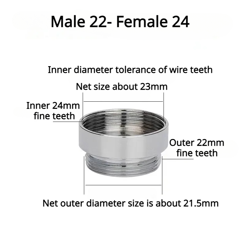 1 teile/los M22 zu M20 M18 M28 Gewinde Edelstahl Stecker Wasserhahn Gelenke Wasserfilter Zubehör Küche Wasserhahn Adapter: Lila