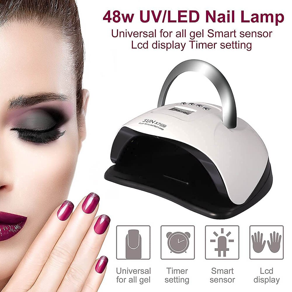 SUN X7 Max-lámpara UV para secado de uñas, secado rápido de uñas , 180W