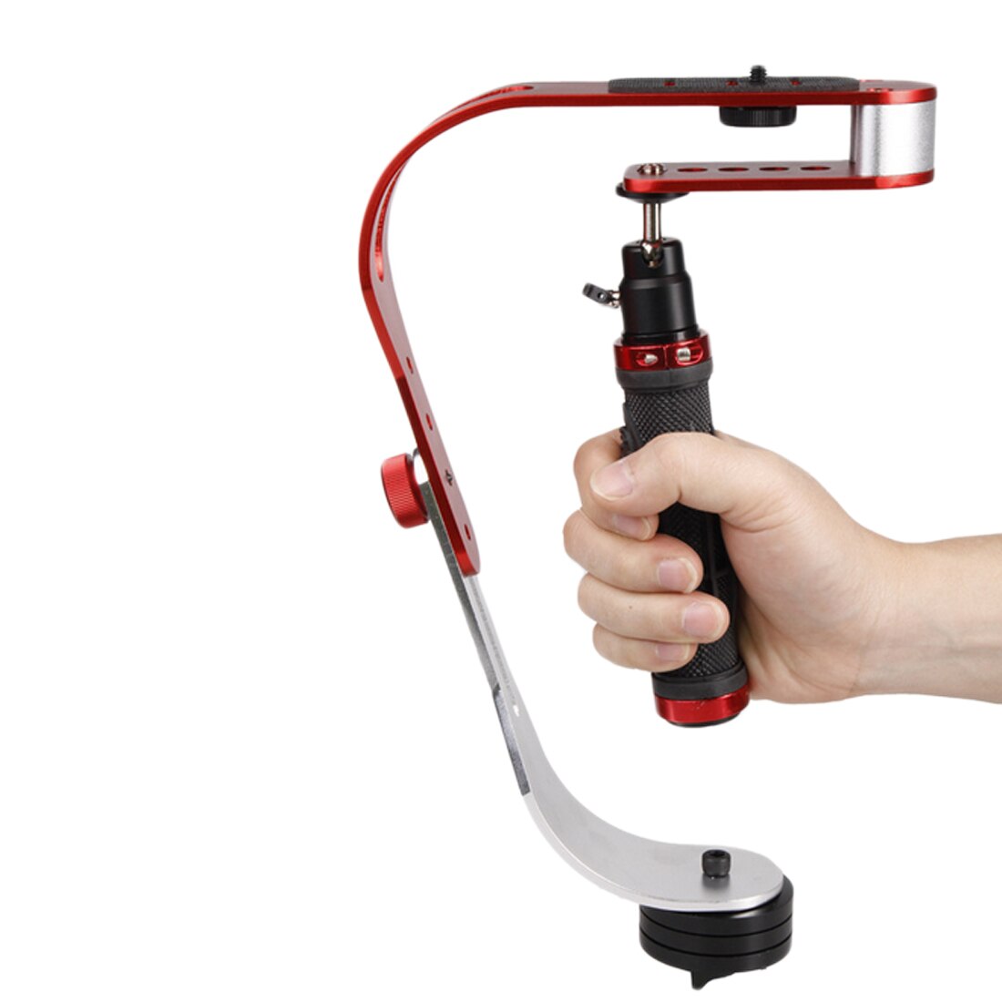 Universal Red Alloy Aluminum Mini Handheld Digital Camera Stabilizer Video Steadicam Mobile DSLR 5DII Motion DV Steadycam