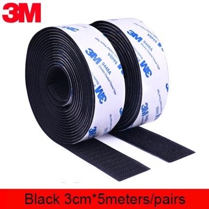 5 M/pairs 16/20/25/30/38/50Mm Klittenbandsluitingen Lijm 3M Lijm Sterke zelfklevende Sluiting Tape Nylon Haken En Lussen Sticker Magic Diy