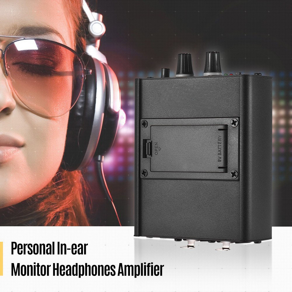 Persoonlijke Hoofdtelefoon Versterker Stereo Mono Dual Xlr Ultra-Compacte Versterker Metalen Clip Montage Adapter In-Ear Monitor