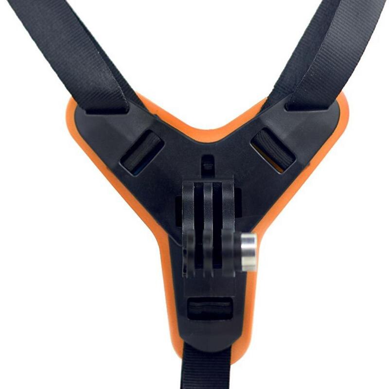 Soporte para la barbilla delantera del casco de la motocicleta, soporte para cámara GoPro HERO D7K6, 7, 6, 5: Naranja