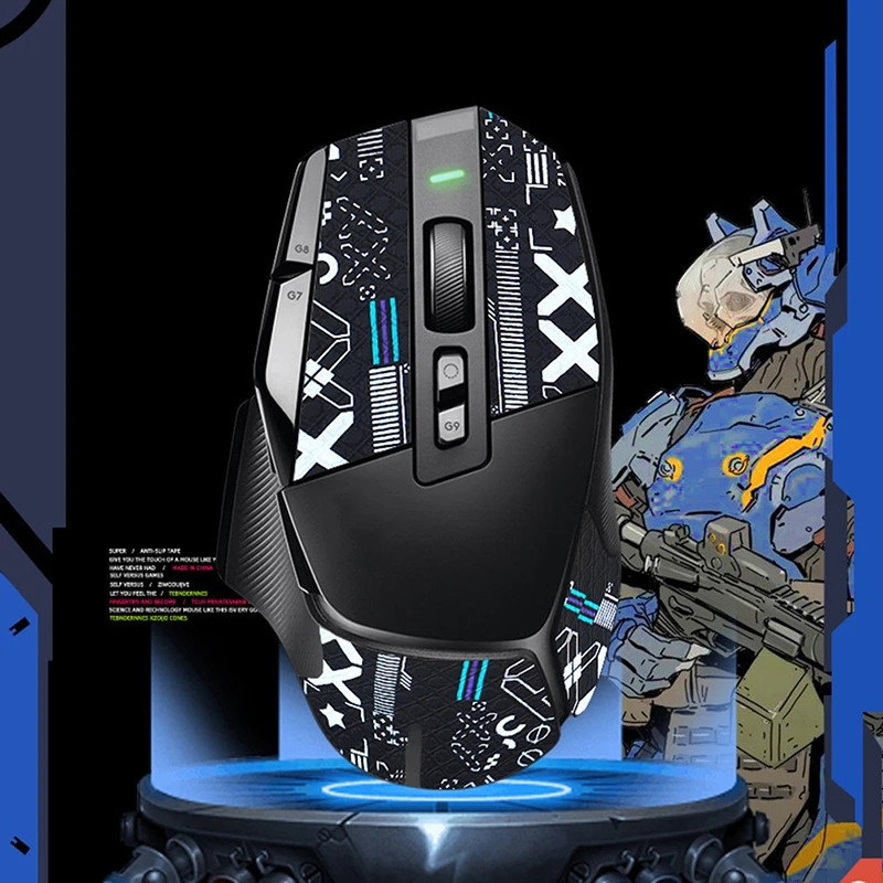 Mouse Grip Tape Skate Sticker for Logitech G502X G502X PULS Non Slip Skin Suck Sweat For G502X LIGHTSPEED Wireless Mouse