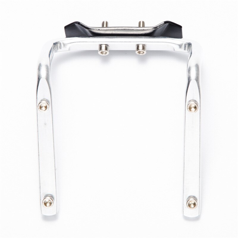 Fiets Bidonhouder Mountainbike Zadel Terug Dubbele Bidonhouder Houder Aluminium Seat Rack Adapter Fiets Accessoires: WHITE
