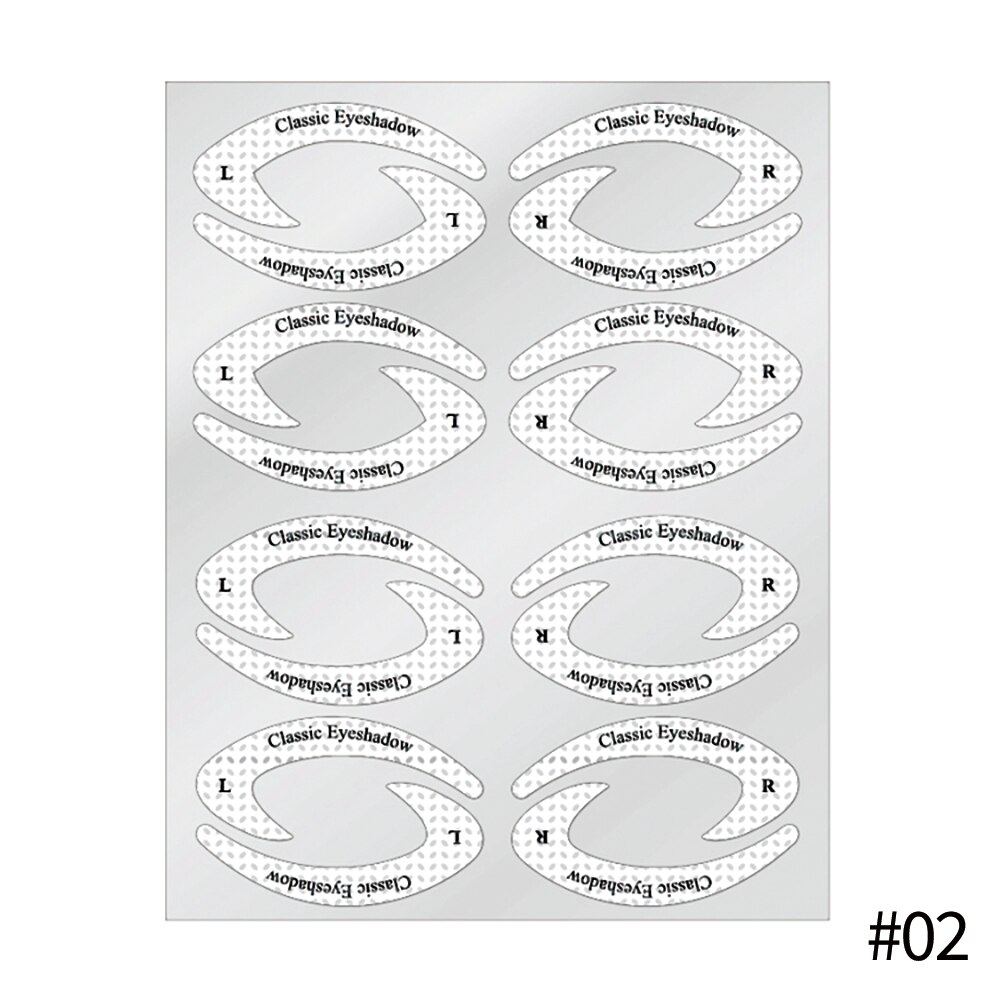 Non-woven Eye Makeup Stencils Eyeliner Template Shaping Tool Eyebrows Eye Shadow Makeup Template Tool Stickers Card Lazy Useful: 1PC 01