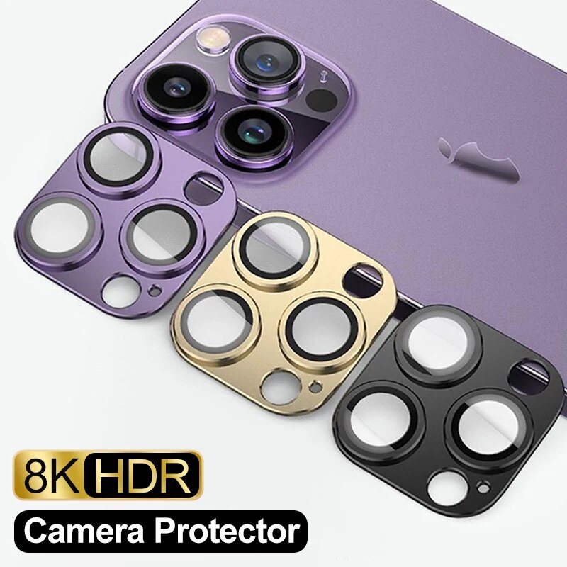 Metall Kamera Objektiv Glas Schutz Für iPhone 11 12 13 14 15 Profi Max Mini 14Plus 15Plus Ultra hoch Definition glas Zurück Objektiv