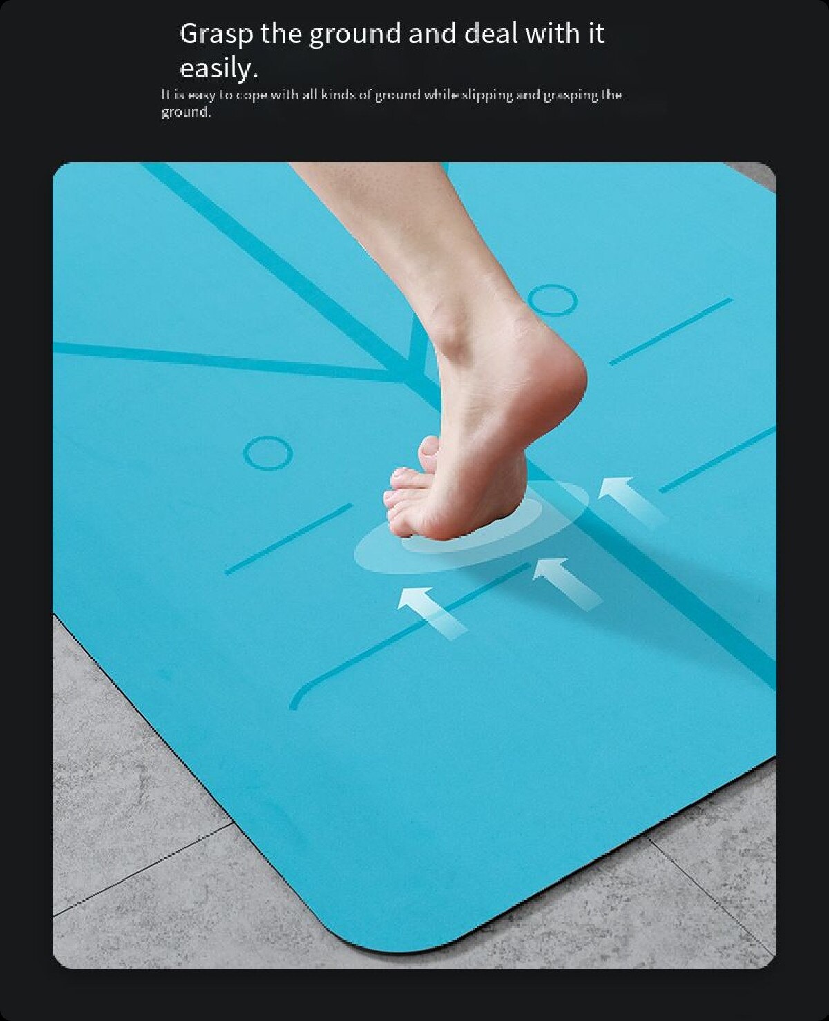 Lezyan Yoga Double Layer Non-Slip Mat Yoga Exercise Pad With Position Line For Fitness and Pilates Спортивный Гимнастический Тан