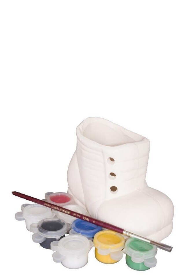 Boot penhouder keramiek snuisterij schilderij  (3 stuks)  -14 x 10 x 8 cm 439340926