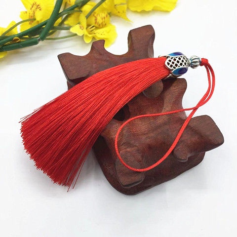 2-6Stck17cm Seide Quaste Randbereich Krone Quasten trimmen Vertikale Anti falten anhänger Quaste pinsel für vorhänge schmuck DIY Heimat Dekor