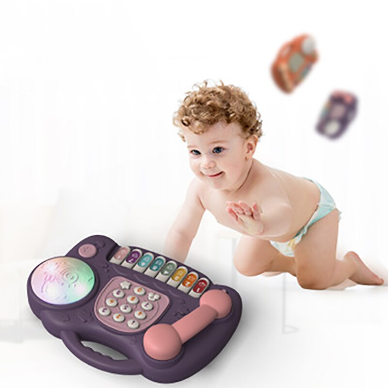 Baby Kind Meisje Multifunctionele Piano Mobiele Telefoon Speelgoed Muziek Kids Jongen Vroeg Leren Onderwijs Speelgoed
