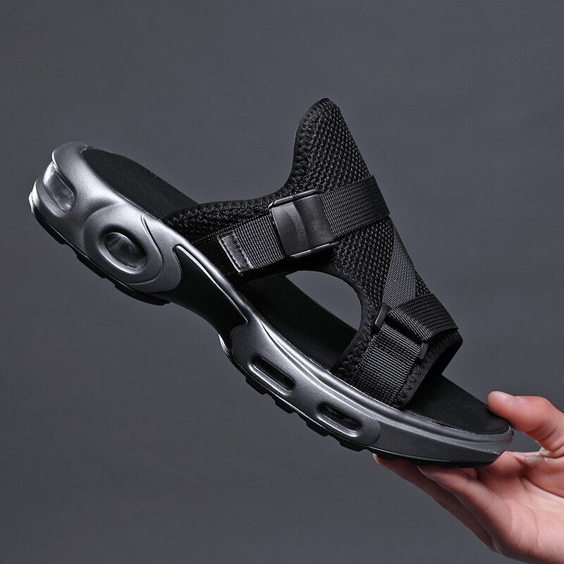 Fznyl kesä miesten sandaalit ulkona varvastossut rantatossut ilmatyyny vaimennusverkko hengittävä sisä koti vapaa-ajan kengät uros