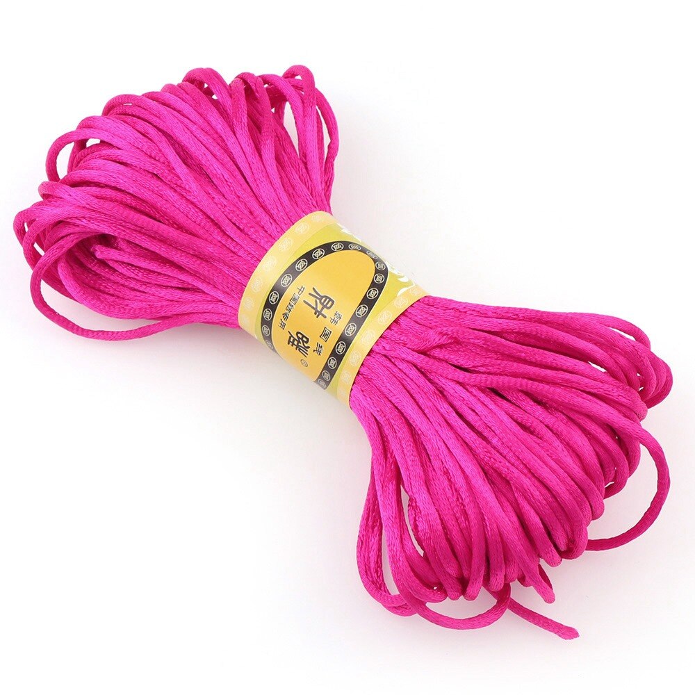 20 M/lot tressé macramé soie macramé corde fil fil fil 2mm bricolage noeud chinois Satin Nylon Bracelets faire des résultats perles: 3