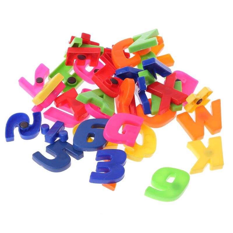 42pcs/set Magnets Teaching Alphabet Colorful Magnetic Fridge Letters & Numbers
