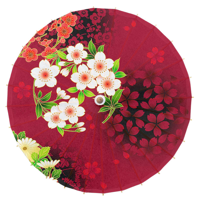 Paraguas de papel de aceite de estilo japonés para niños, sombrilla clásica de flores de cerezo para decoración de tienda de cocina de Sushi, paraguas de Japón: cherry blossom 99