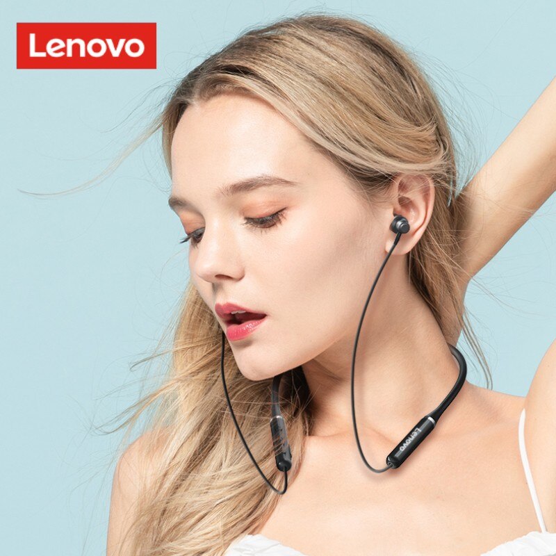 Original Lenovo HE05 Bluetooth 5.0 Neckband Wireless headphones Stereo Sports Magnetic Headphones Sports Running IPX5 Waterproof