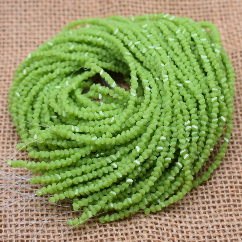 Solid 26 color 2mm 130pcs Triangle Crystal Glass Beads Seed Czech Beads For Jewelry Making DIY Needlework Earring Necklace: Clear