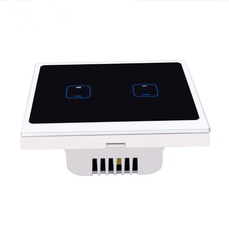 Smart switches eu standard ewelink app fjernbetjening lyskontakt 2 gang smart home wifi væg tryk sensor switch eu stik