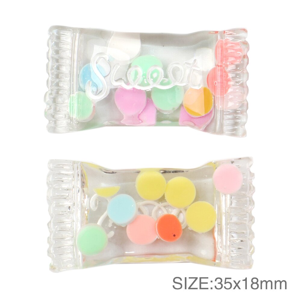 20 stk flerfarvet gennemsigtig krystal slik flatback cabochons 3d harpiks, telefon sag hår klip indretning, diy forsyninger ， 20 yc 10945: 1082892003