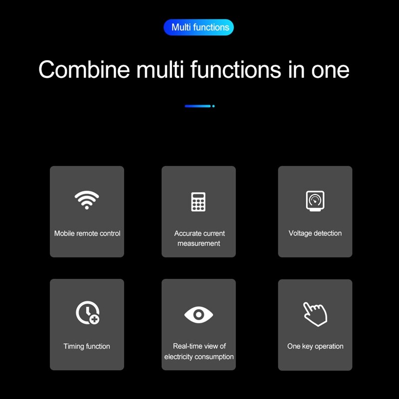 Digital Electric Consumption KWh Din Rail Smart Energy Meter WiFi Power Meter Watt Remote Switch Control Monitor 110V 220V AC
