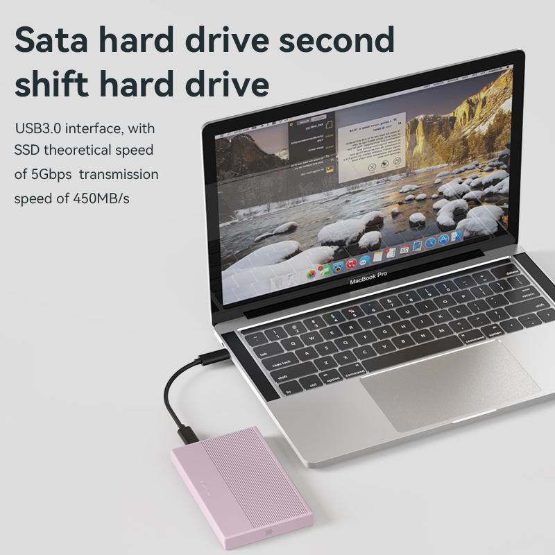 Blueendless USB3.0 HDD Hard Drive HDD Case Sata Case Aluminum 2.5 HDD Encolsure for Laptop PC External HD Case Hard Drive