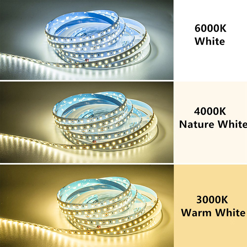 Dc 12v led-stribelys lysende båndlampe 2835 60/120 led'er /m 1m/2m/3m/4m/5m 3000k - 6000k til værelsesindretning køkkenbåndbelysning