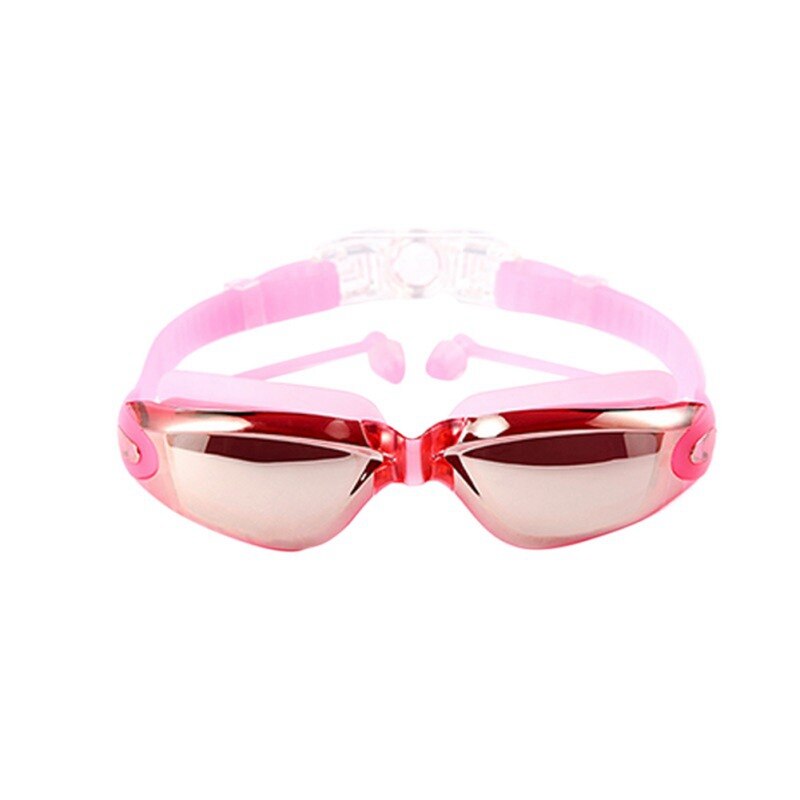 Udendørs vandsport svømmebriller briller vandtætte anti-tåge svømmebriller stor ramme med silikone ørepropper: Dp