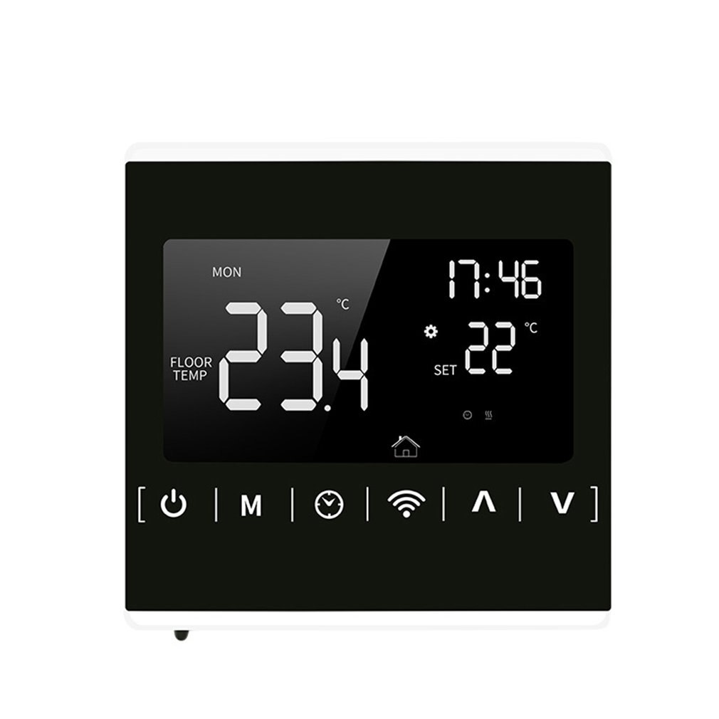 Wifi termostat digital temperaturregulator appkontroll elektrisk golvvärmestermostat för gaspannans temperaturkontroll: Med-wifi