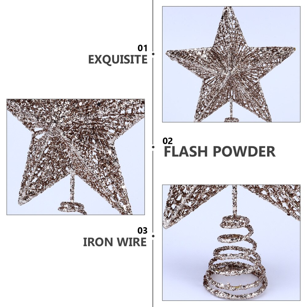 1pc kerstboomstertoppers, decoratiebenodigdheden voor kerstboomversiering