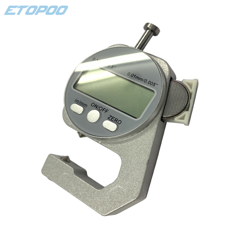 Digital Display Thickness Gauge Zinc Alloy Electronic LCD Micrometer Metric Imperial Wall Thickness Measurement Tools 0-10/20mm