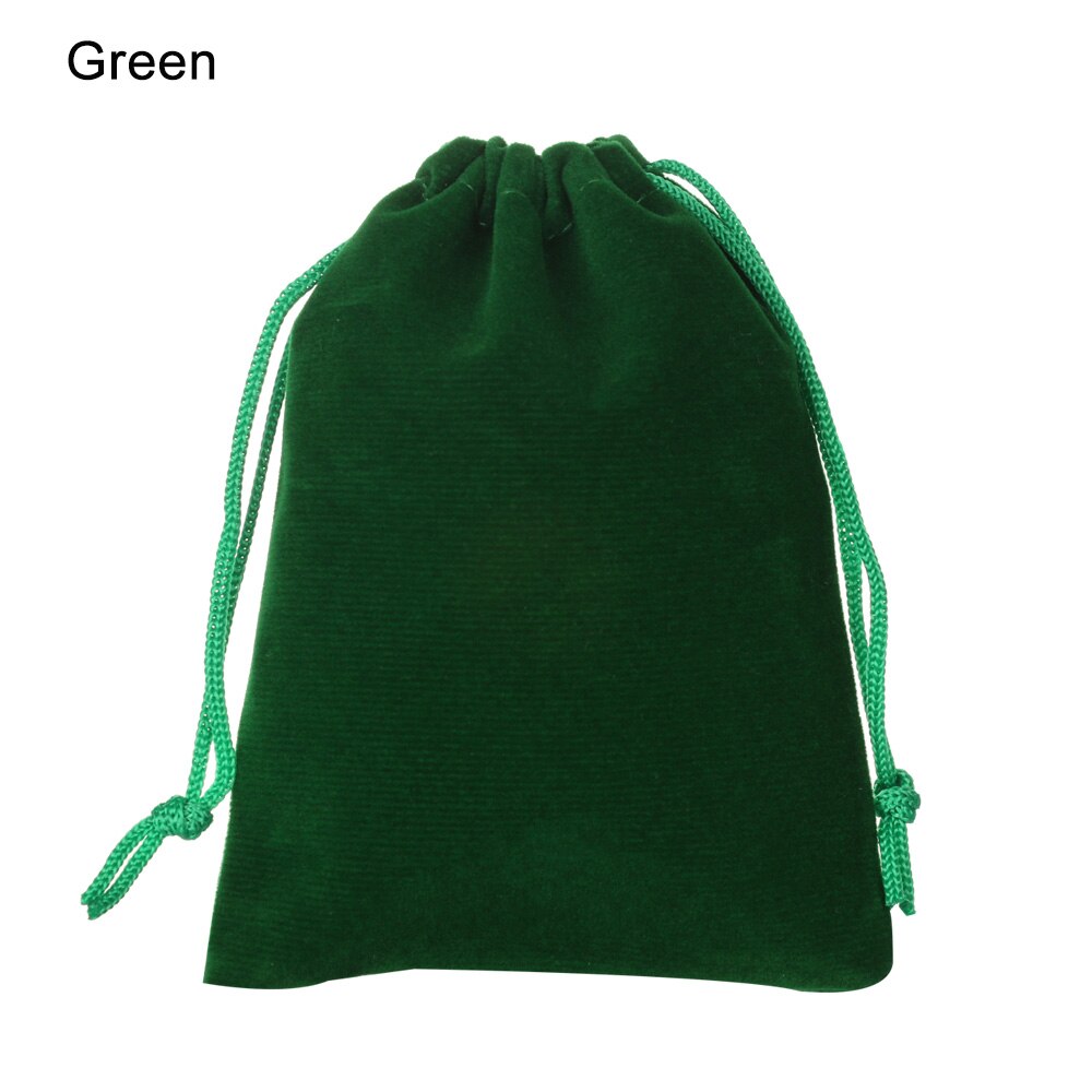 10x12cm Small Velvet Drawstring Pouch Bag Durble Christmas/Wedding Bags Beauty Dice Storage: green