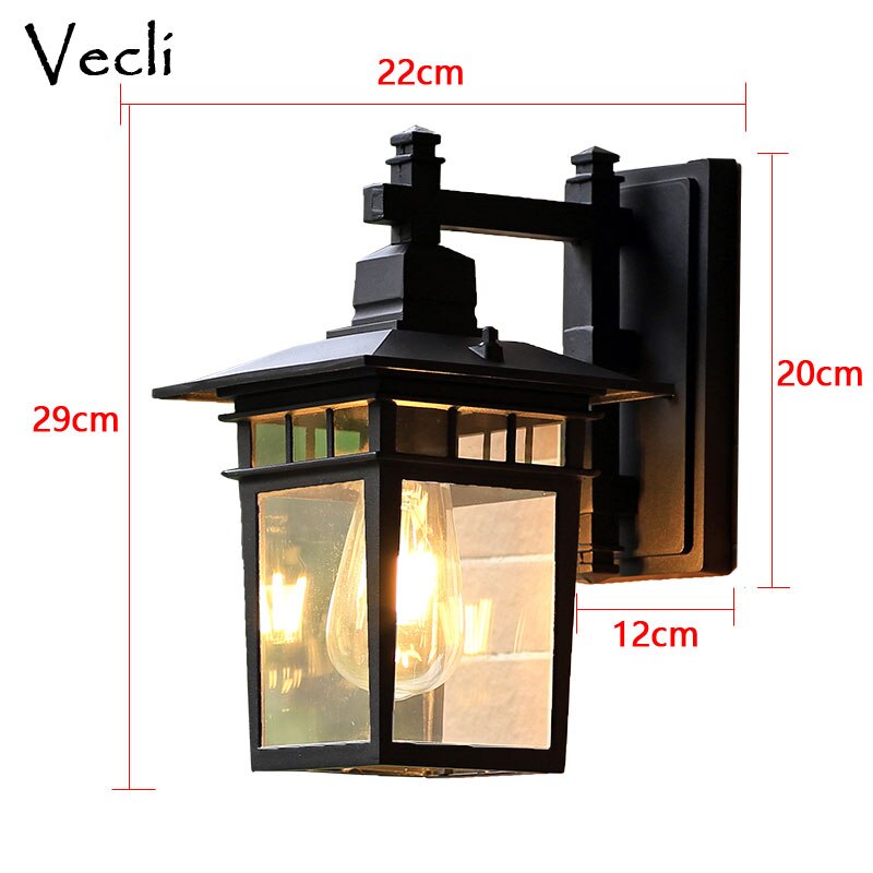 Ściana zewnętrzna lampa lampa zewnętrzna wodoodporna lampa ogrodowa balkon kinkiet schody przejście drzwi wejściowe zewnętrzna kinkiet