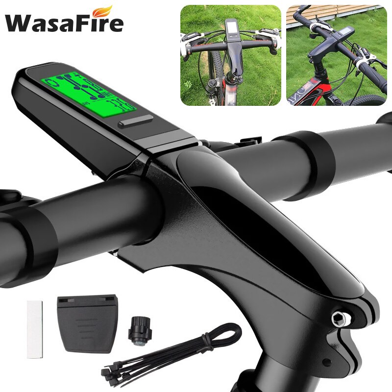 Draadloze Fiets Computer Met Stuurpen Lichtgevende Mtb Stuur Snelheidsmeter Lcd-scherm Racefiets Stopwatch Fietsen Kilometerteller