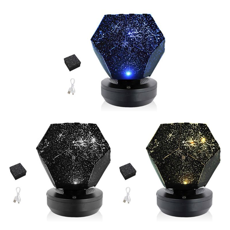 Creativo Stellato Cielo Lampada di Proiezione USB Ricaricabile Romantico Manuale rotante stellato Lampada Della Luce di Notte Della Decorazione Della Casa