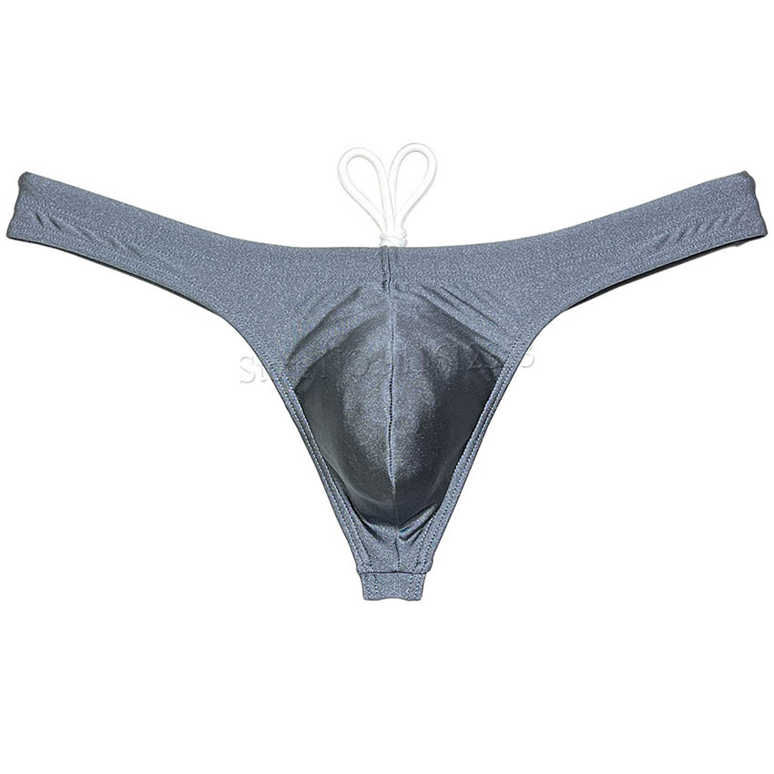 Männer Bademode Bikini Badeanzug T-Back Low Wait Tight Beachwear Surfen Tanga Solide Bikini Schwimmen Tanga: XL / Brown