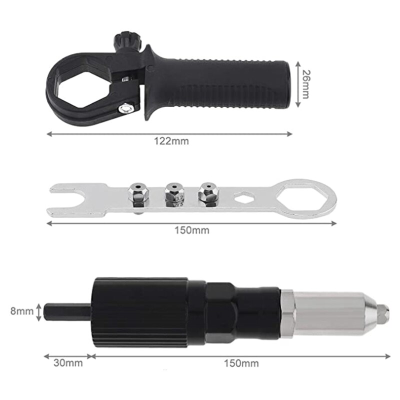 Electric Riveting Nut Machine Core Pulling Accessories Wireless Riveting Drill Bit Nut Tool