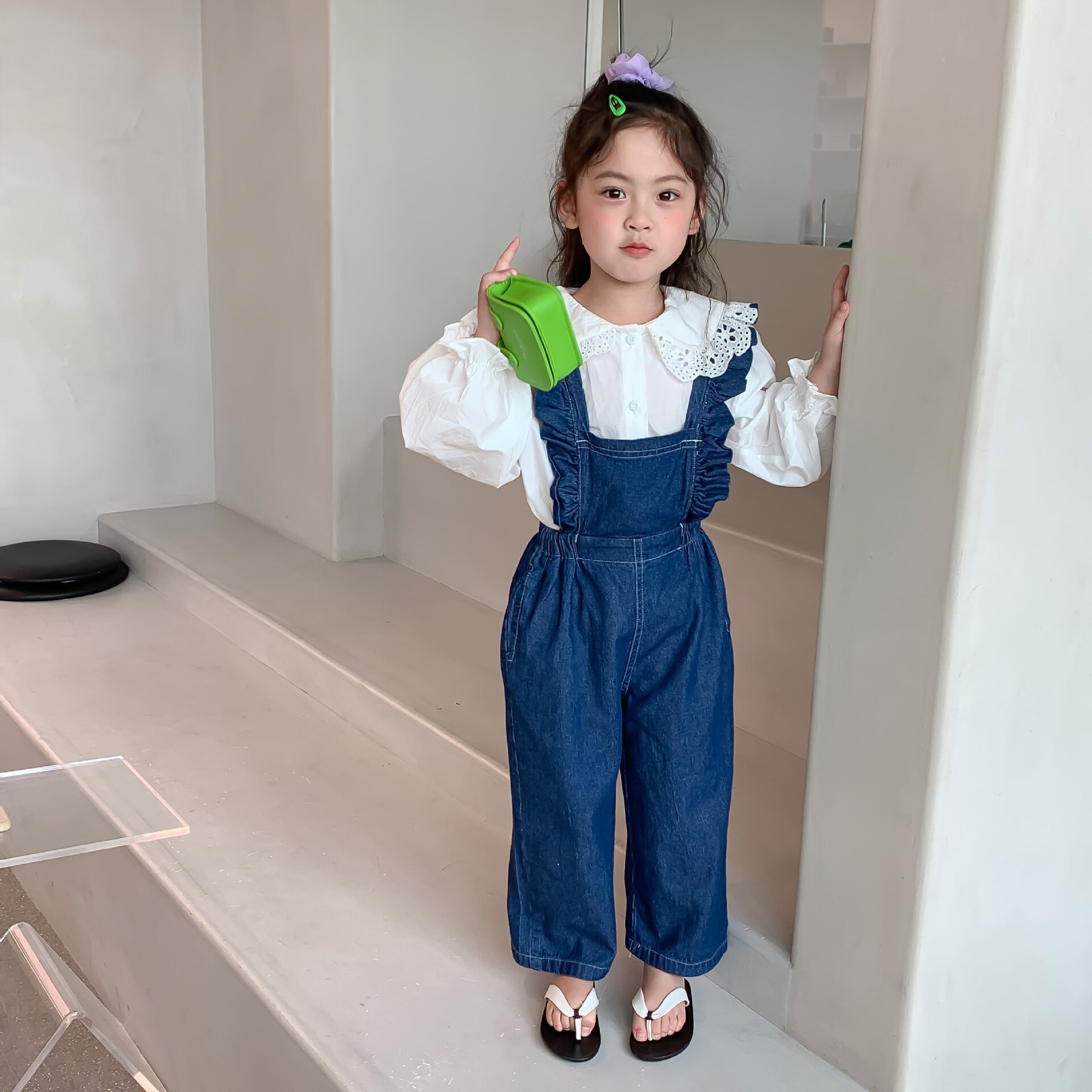 2022 frühjahr Neue Mädchen Denim Overalls Breite B... – Grandado