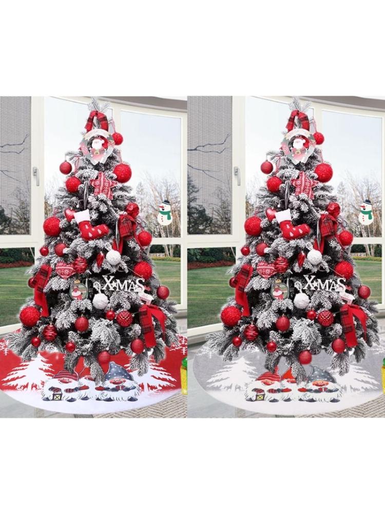 Jupe sapin de noel Gnome suédois Tomte ornement tapis tapis de sol cache socle