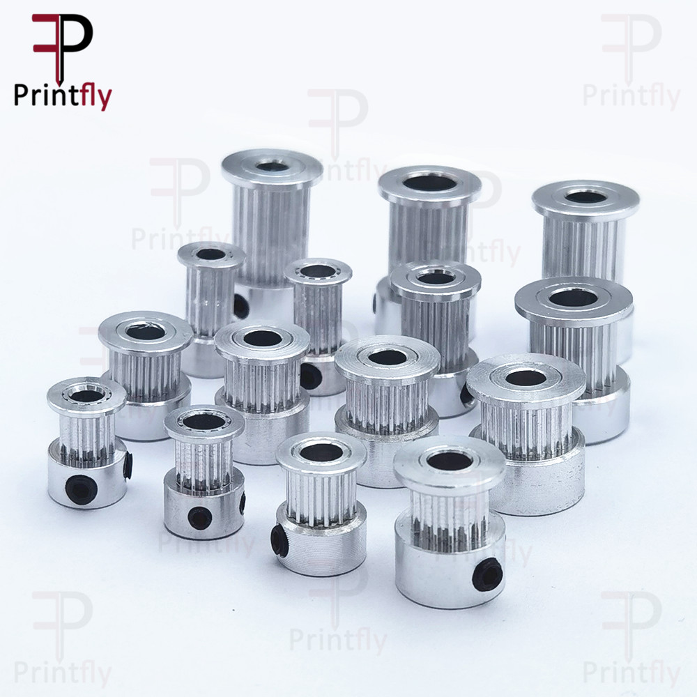Printfly 2GT 12 14 15 16 17 18 19 20 Denti GT2 Puleggia dentata Foro 3.175 4 5 6.35 8mm Parte per larghezza 6 10 15mm Cinghia dentata 1 pz