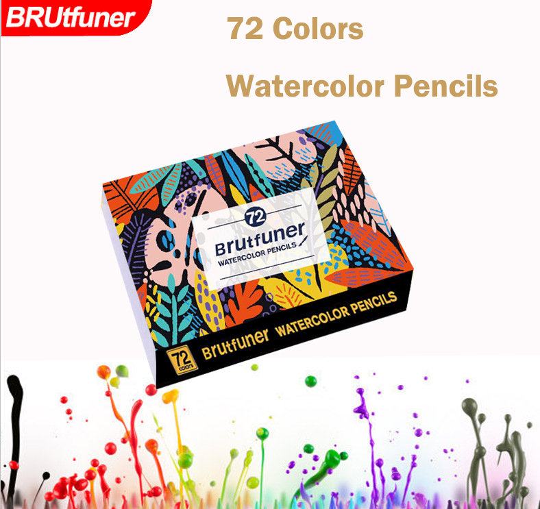 Brutfuner 48/72/120/160/180 Kleur Professionele Olie Kleur Potloden Hout Zachte Aquarel Potlood Voor school Trekken Schets Art Supplies: 72 water colors