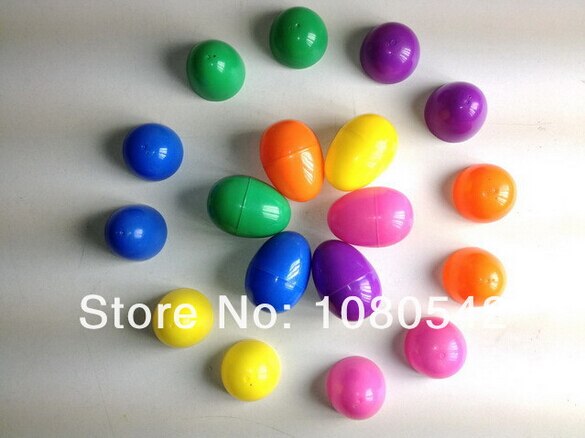 Effen kleur Plastic ei Paasei voor 6x4 cm 50 stks/partij