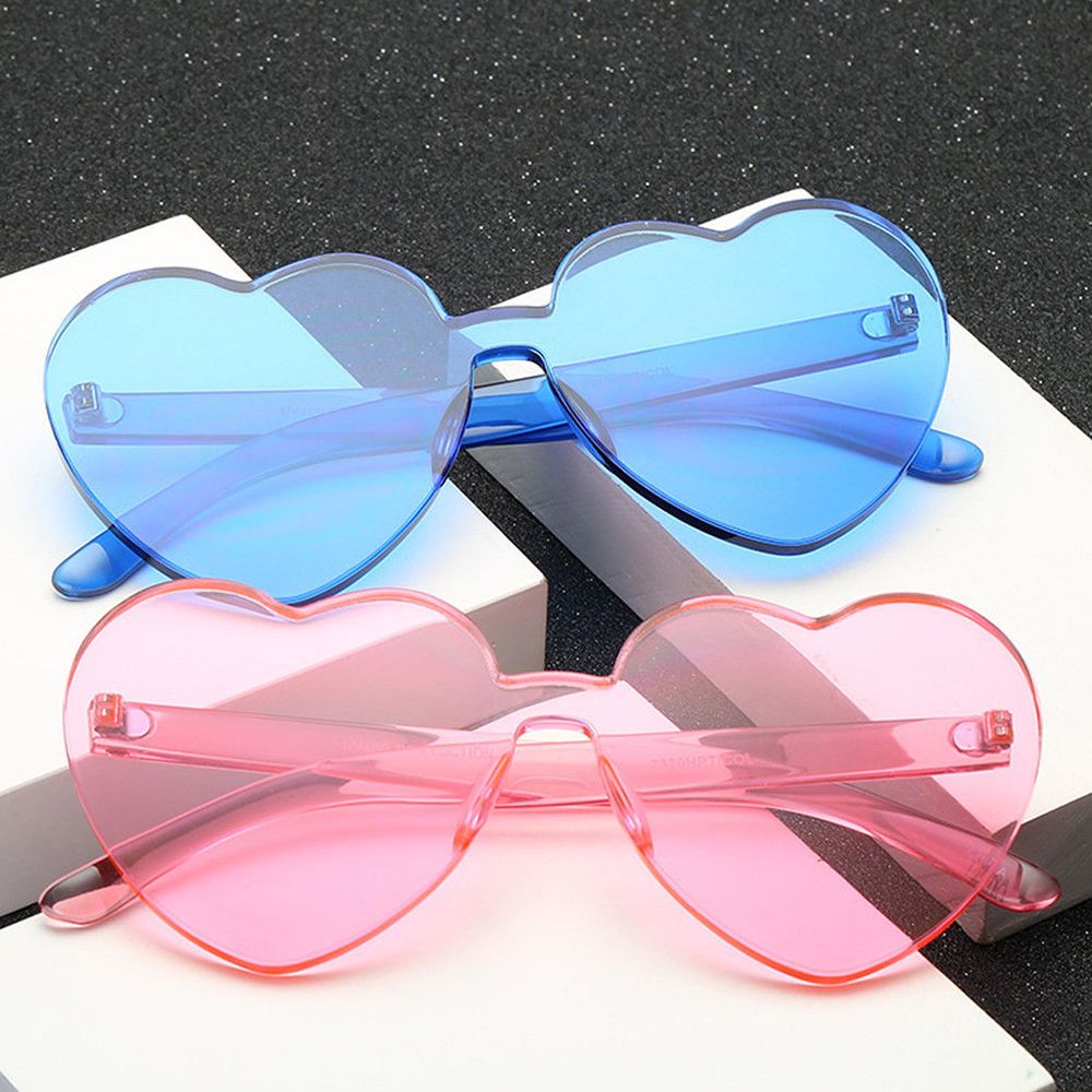 Pink Love Heart Shaped Sunglasses Retro Uv400 Women Glasses Vintage Female Cute Lolita Eyewear Girls Shades