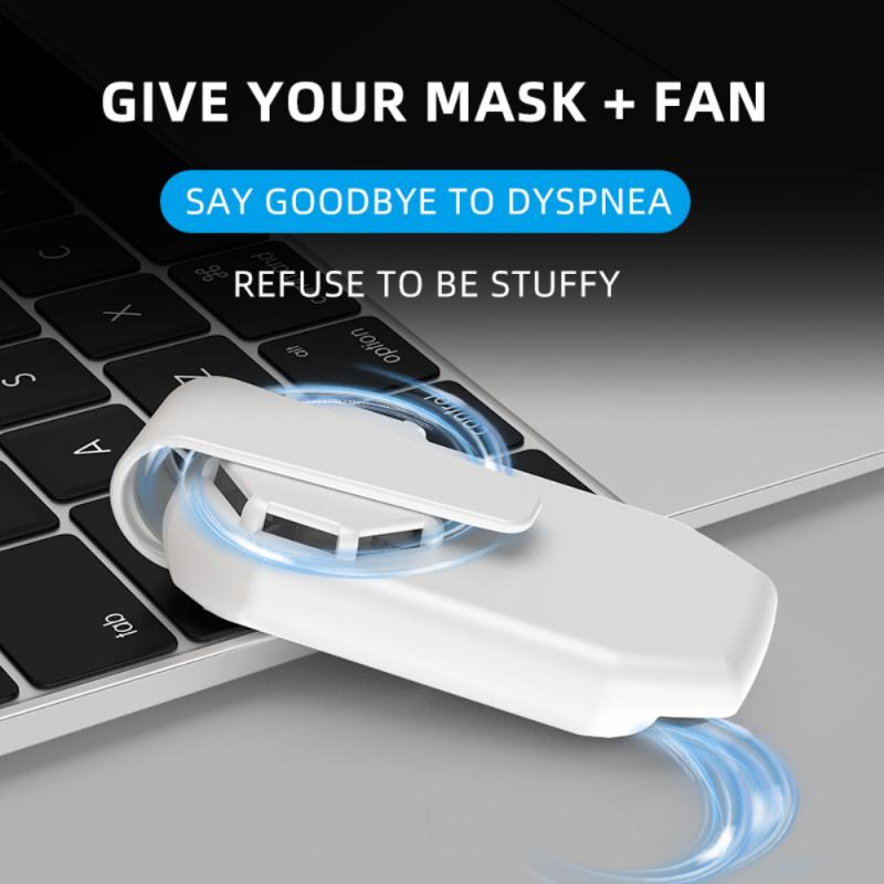 Summer Personal Wearable Air Face Mask Fan USB Rechargeable Mini Portable Reusable Clip-On Electric Fans Air Conditioning