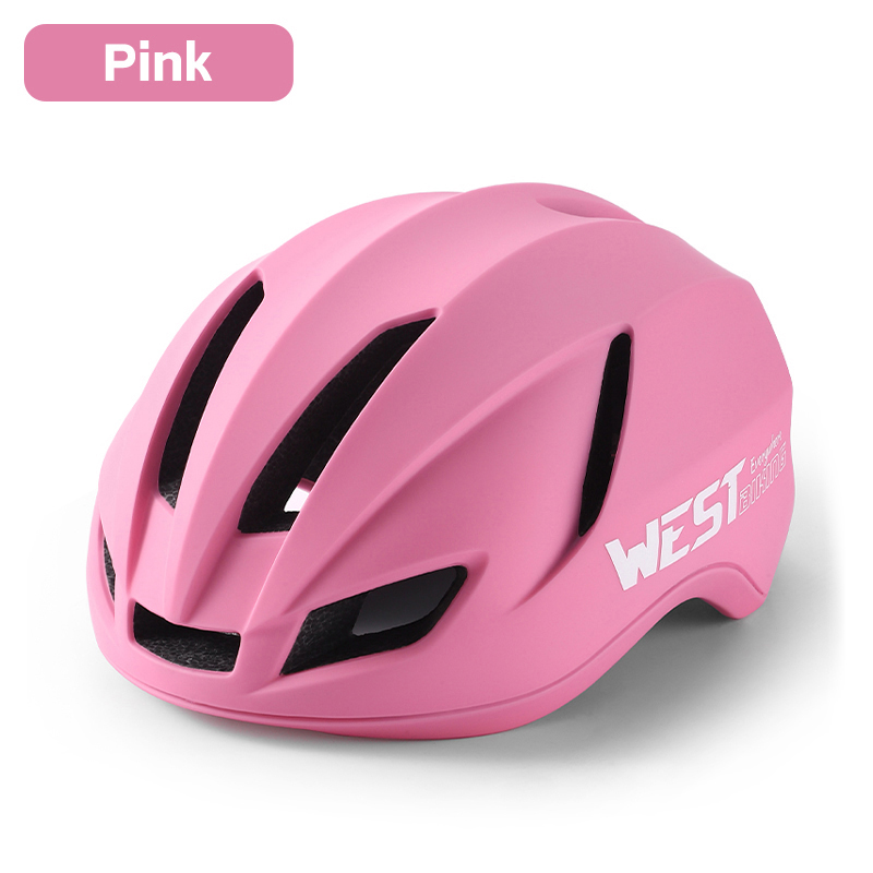 West biking aerodynamisk cykelhjelm til kvinder, integreret støbt sportssikkerhed, kc-certificeret unisex landevejshjelm med led-baglygte: L / Klar