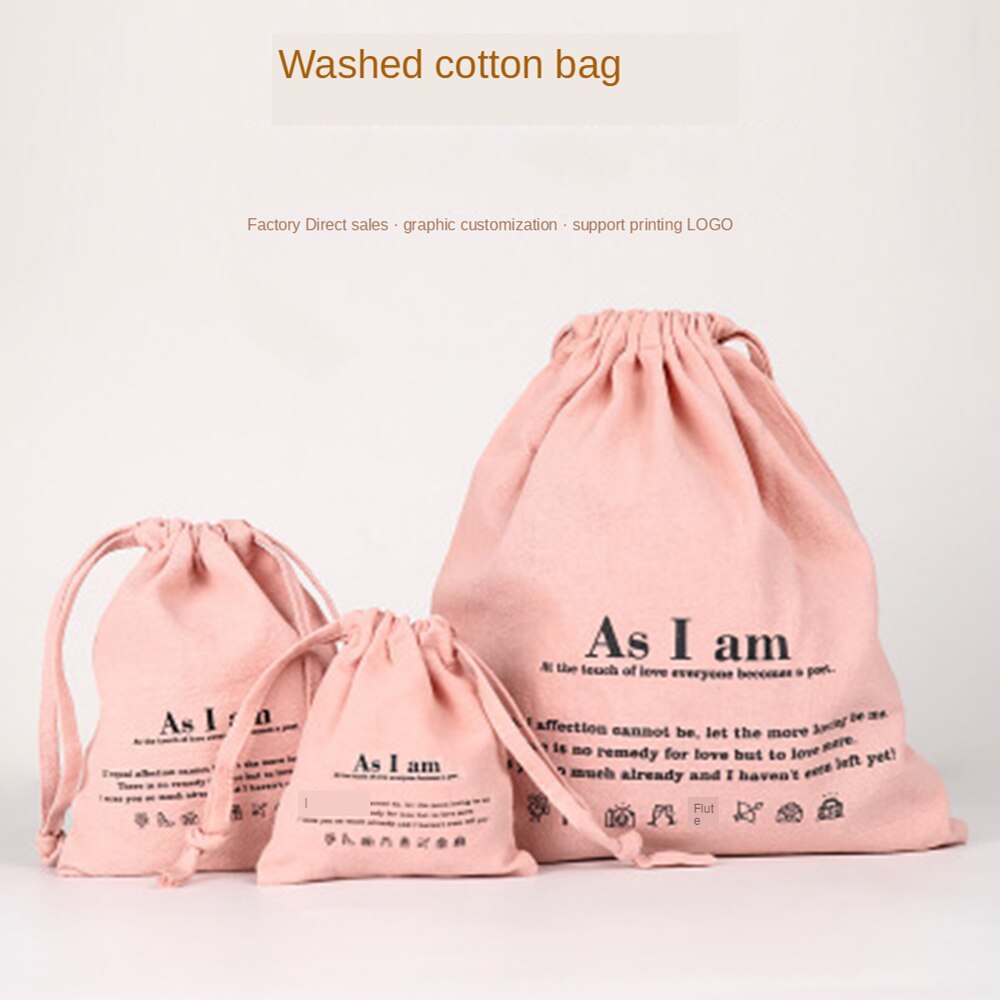 Bolsa para empaquetar y almacenar bolsas de lino y algodón para mujer, bolsa de viaje con cordón, pequeña bolsa de tela (30x33cm), 1 ud.