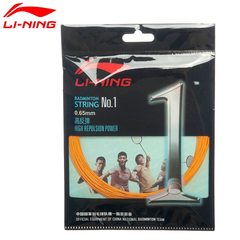 Li-Ning NO.1Badminton Strings Durable Repulsion Power Lin High Repulasion Power LiNing Sports Accessory String AXJJ018 EJFM17